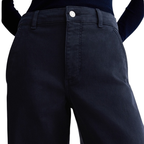 Everlane The Utility Wide-Leg Trouser Pant. Dark Blue Navy Size 2 #1637 - Picture 5 of 9